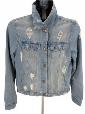 Vintage C/SONO Distressed Denim Jacket Streetwear Medium